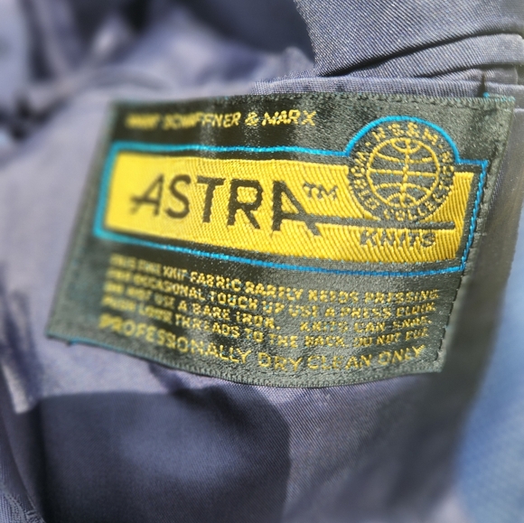 HART SCHAFFNER & MARKS WALLACHS Navy Knit Sports Coat, Blazer SIZE 40 VINTAGE - Picture 9 of 14